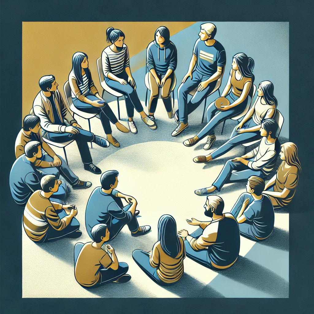 Group discussions during camp